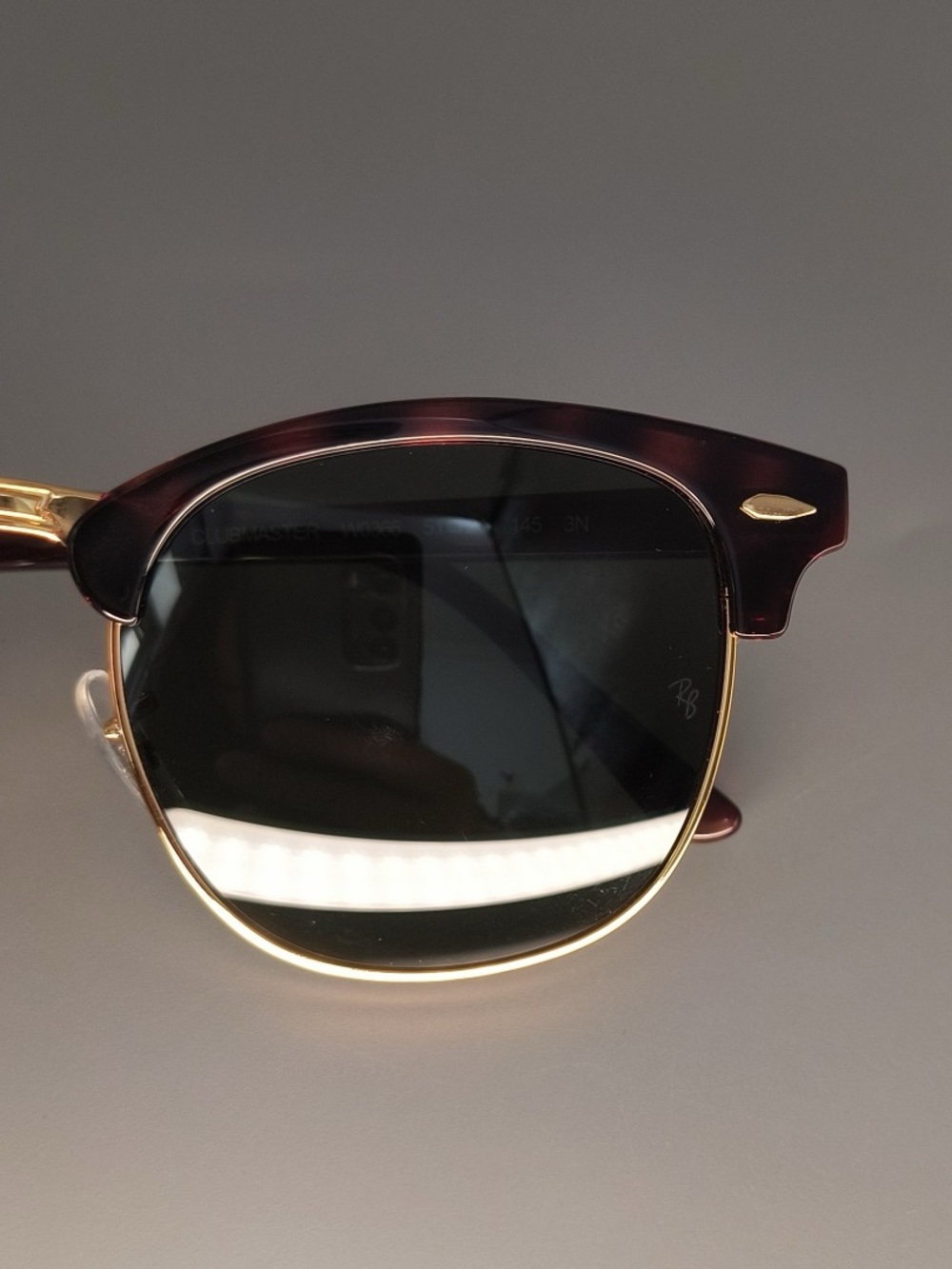 NWOT Ray-Ban RB3016 CLUBMASTER Women's Polished Tortoise Sunglasses - Picture 4 of 7